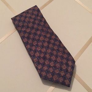 Men’s silk tie gold and grey tones